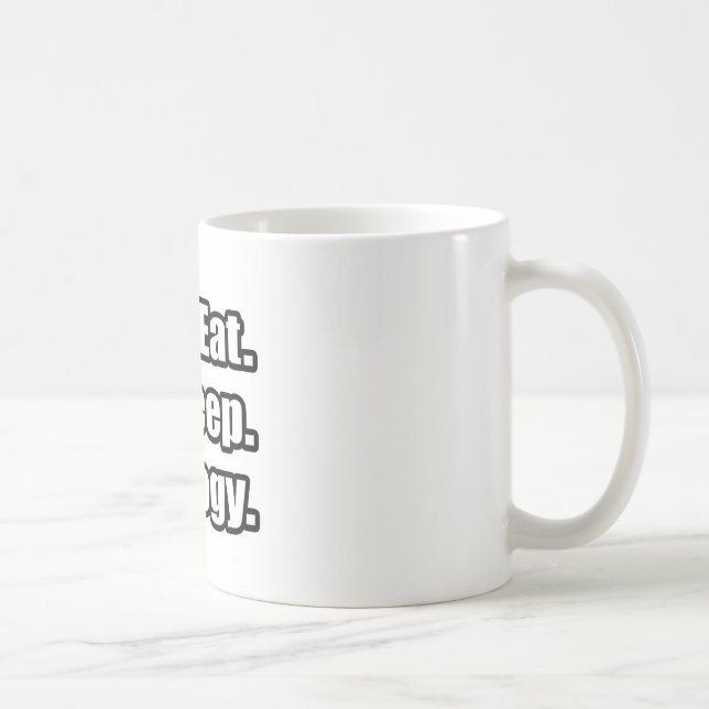 Caneca De Café Comer. Dormir. Urologia. (Direita)