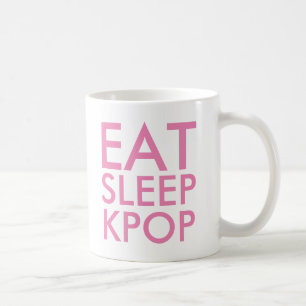 Caneca De Café Comer Kpop do Sono Presente de ventoinha de músi