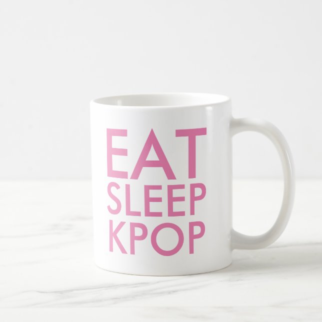 Caneca De Café Comer Kpop do Sono | Presente de ventoinha de músi (Direita)