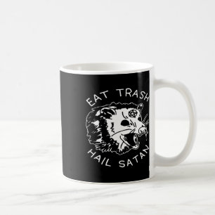 Caneca De Café Comer Lixo Salve Satanás Pijama de Natal Combinand
