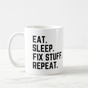 Caneca De Café Comer o que consertar o sono repetir