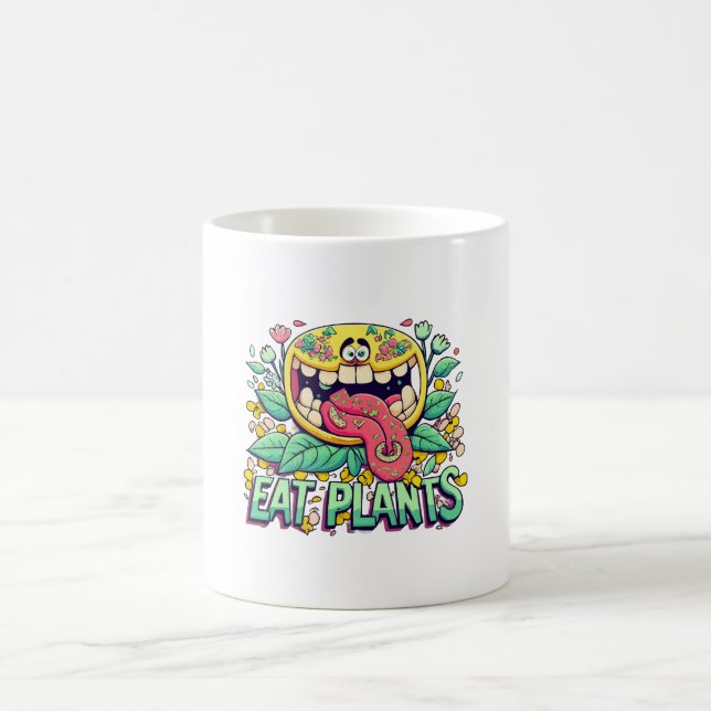 Caneca De Café Comer Plantas (Centro)