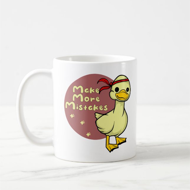 Caneca De Café Cometa mais erros Kawaii, pato bebê engraçado (Esquerda)