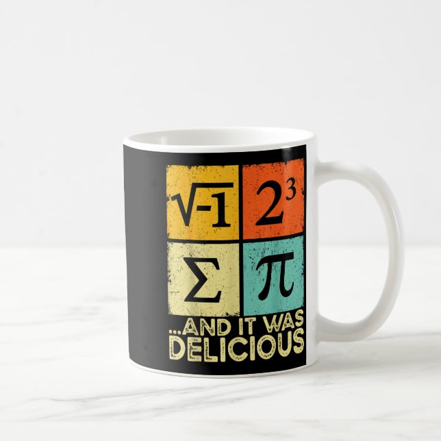 Caneca De Café Comi torta e foi delicioso dia engraçado de piada  (Direita)