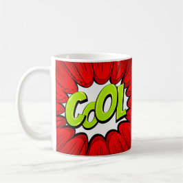 Caneca De Café Comic Pop Art Red Green Novelny LEGAL Engraçado