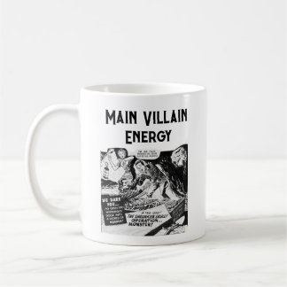 Caneca De Café Comic. Vampiro Retro Energia de Villain Principal