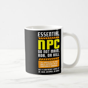 Caneca De Café Cômico Jogador Npc Essencial E Personagem Não Joga