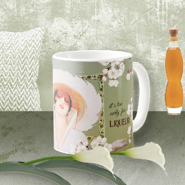 Caneca De Café Cômico Rustico Vintage Liqueur Mãe Verde 