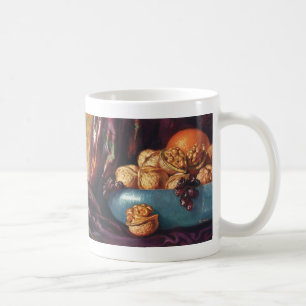 Caneca De Café Comida Antiga, Nozes e Frutas em uma Tigela Azul