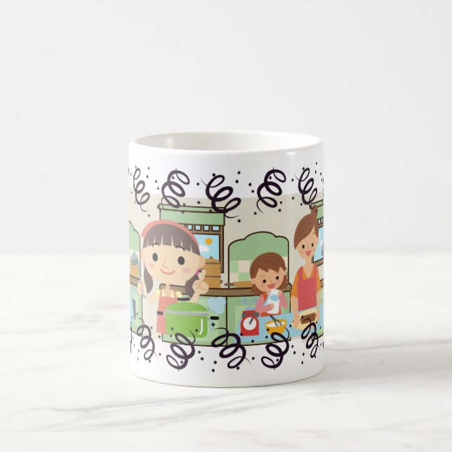 Caneca De Café Comida Cozinhar Mãe Filha (Centro)
