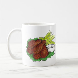 Caneca De Café Comida de CHURRASCO picante Buffalo Chicken Wings