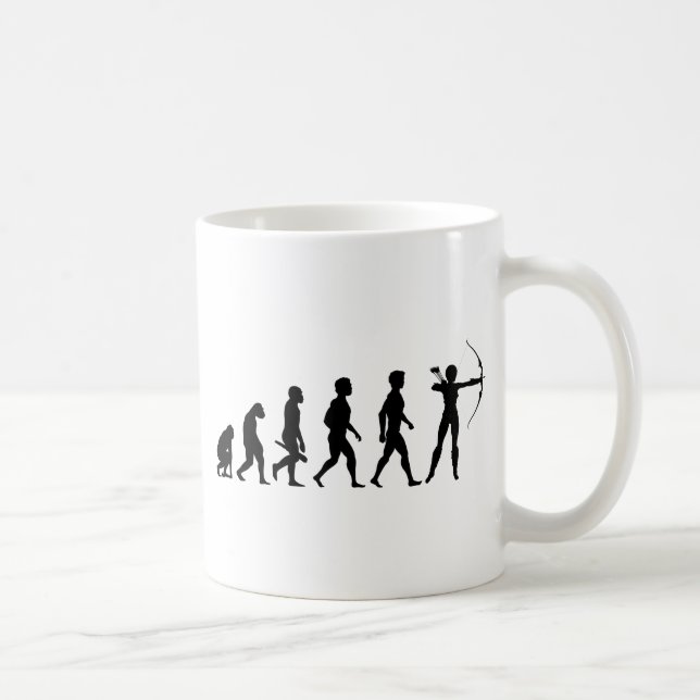 Caneca De Café Comida de puro de arco seta arco arqueiro alvo (Direita)