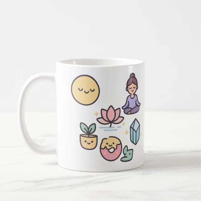 Caneca De Café Comida Engraçada E Gato (Esquerda)