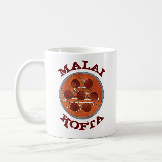 Caneca De Café Comida indiana Cuisine Malai Kofta Vegetariana (Esquerda)