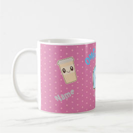 Caneca De Café Comida Kawaii BFF Personalizada dos Melhores Amigo