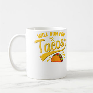 Caneca De Café Comida Mexicana Tacos Corredor Engraçado Vai Corre