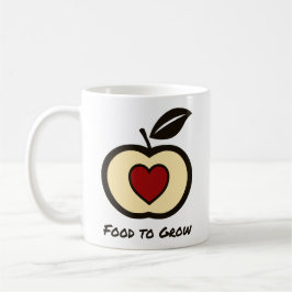 Caneca De Café Comida para cultivar o logotipo Red & Black Apple