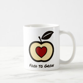 Caneca De Café Comida para cultivar o logotipo Red & Black Apple