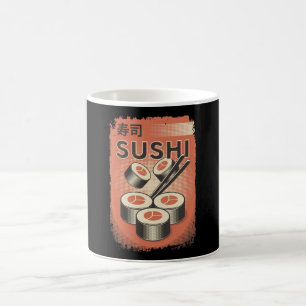 Caneca De Café Comida Sushi japonesa perfeita   Vintage Style Des