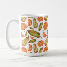 CANECA DE CAFÉ COMIDAS E FOLIAGEM REFRIGERADAS DE LARANJA E VERDE
