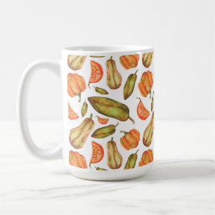 CANECA DE CAFÉ COMIDAS E FOLIAGEM REFRIGERADAS DE LARANJA E VERDE