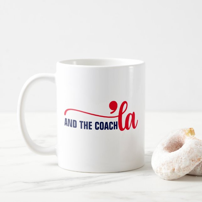 Caneca De Café Comma la & Coach | Kamala Harris Coach (Com Donut)