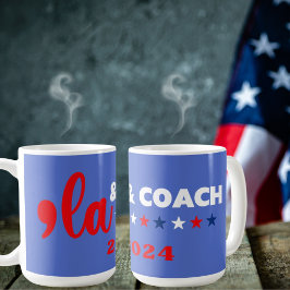 Caneca De Café Comma La & Coach Stars Azul