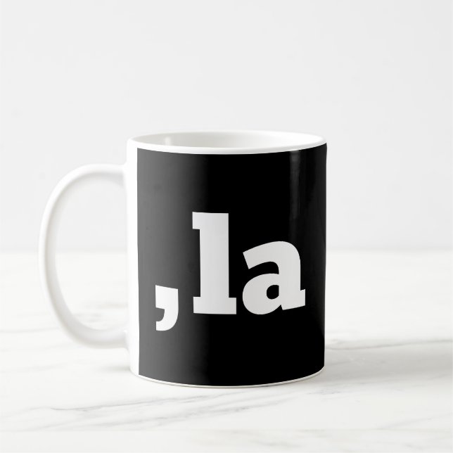 Caneca De Café Comma La Kamala Harris - design de texto personali (Esquerda)
