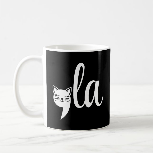 Caneca De Café Comma La Kamala Harris - mãe de gato para Kamala (Esquerda)