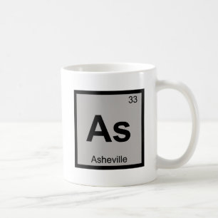 Caneca De Café Como - Asheville Carolina do Norte Símbolo Químico