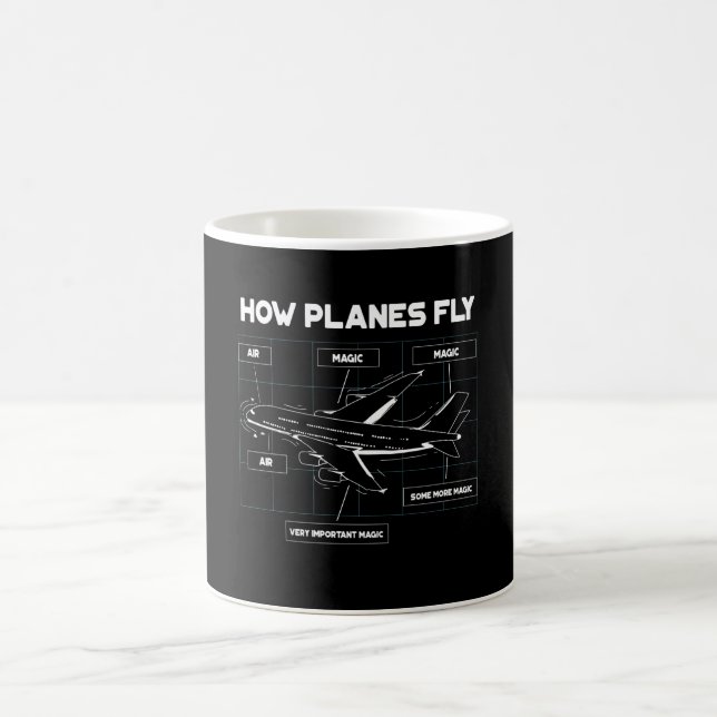 Caneca De Café Como Aviões Voam Para Pilotos Estudantes E Voo (Centro)