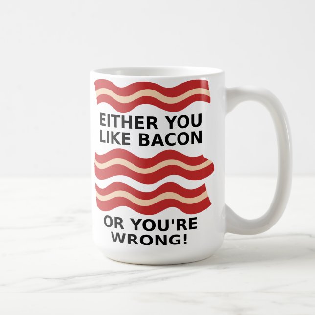 Caneca De Café Como Bacon Mug (Direita)