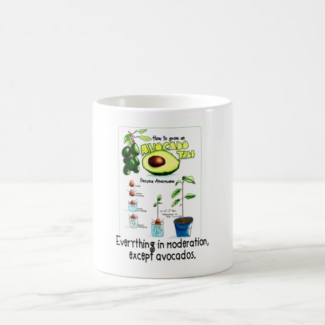 Caneca De Café Como Cultivar Uma Árvore Avocado (Centro)