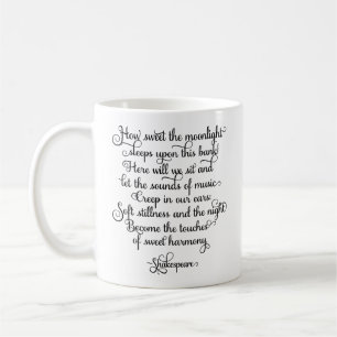 Caneca De Café Como doce o luar, citações de Shakespeare