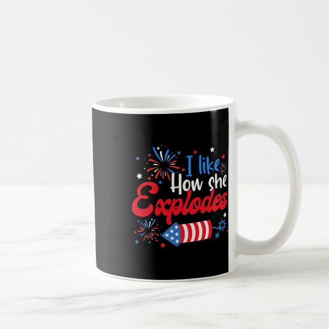 Caneca De Café Como Ela Explora Fogos De Artifício Funerários Cas (Direita)