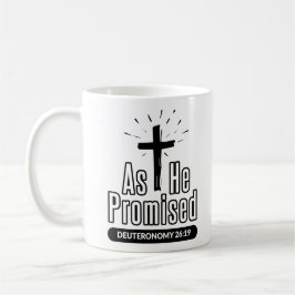 Caneca De Café Como Ele Prometeu A Deuteronomia, Bíblia Minimalis