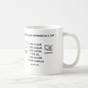 Caneca De Café Como fazer brownies em um copo