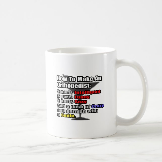 Caneca De Café Como fazer um ortopedista (Direita)