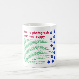 Caneca De Café Como fotografar seu novo cachorrinho