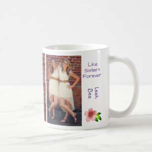 Caneca De Café Como Irmãs Para Sempre 2 BFF Personalizar Nomes