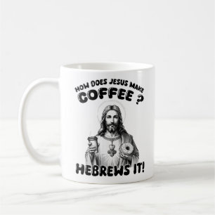 Caneca De Café Como Jesus faz café? Hebraico