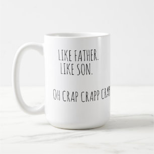 Caneca De Café Como o Pai Como o Filho Que Engraçado Engraçado Co
