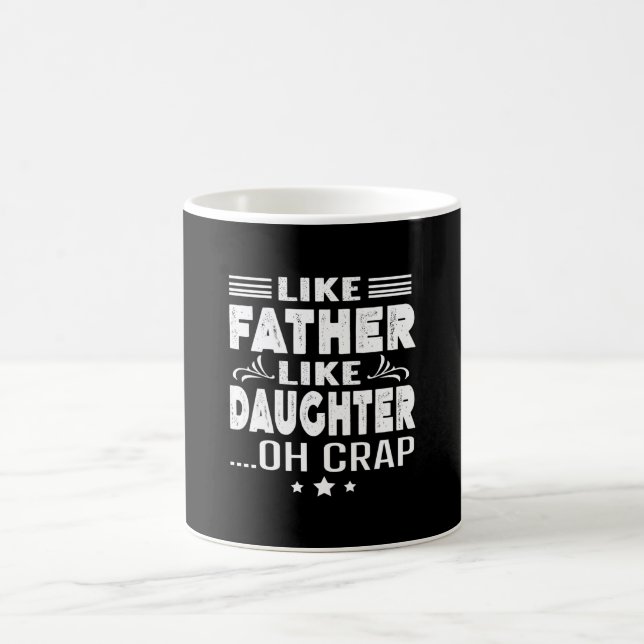 Caneca De Café Como Padre Como Filha, oh merda (Centro)