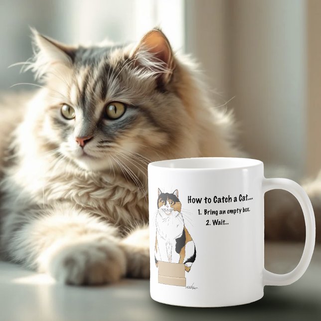 Caneca De Café Como pegar um gato (Criador carregado)