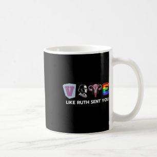 Caneca De Café Como Ruth Te Enviou - Uterus Flores Feministas Lgb