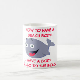 Caneca De Café Como ter um corpo de praia, verão engraçado