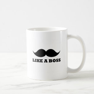 Caneca De Café COMO UM CHEFE, design do moustache