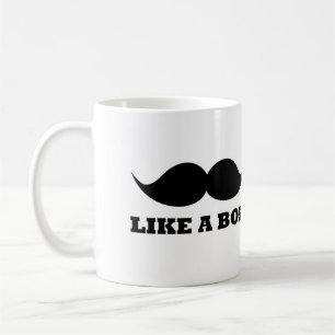 Caneca De Café COMO UM CHEFE, design do moustache