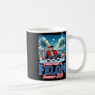 Caneca De Café Como Um Felon Funny Trump Summer 2024