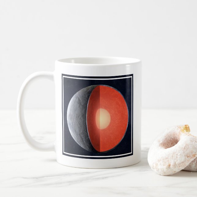Caneca De Café Como Um Planeta Rocky Se Forma. (Com Donut)